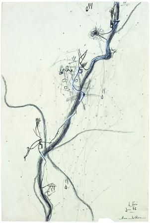 Jean Lin, map with tracing paper, Le Serret, June 1976 © Editions L'Arachnéen